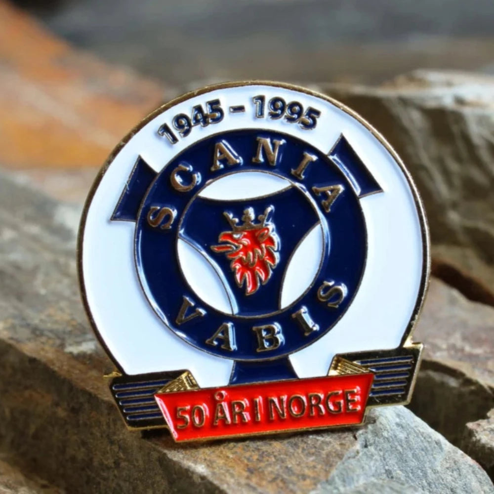 Scandi Souvenirs Scania VABIS NORGE 50 years - Pin - One Stop Truck Accessories Ltd