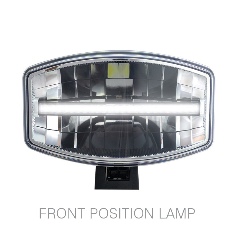LED Autolamps LED AutoLamps - Oval LED Driving Lamp with Integrated Front Position Lamp - One Stop Truck Accessories Ltd