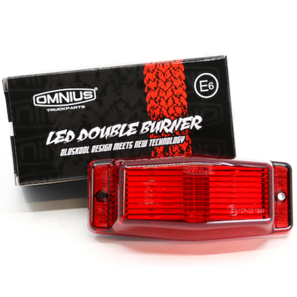 Omnius LED Double Burner - Red