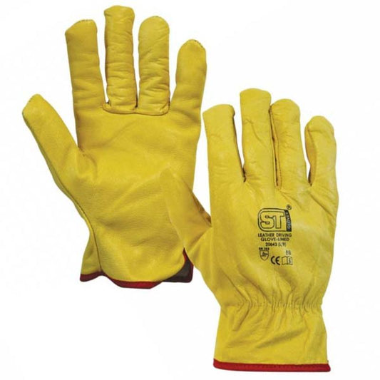 One Stop Truck Accessories Super Touch De-Luxe Leather Driver Glove Yellow - One Stop Truck Accessories Ltd